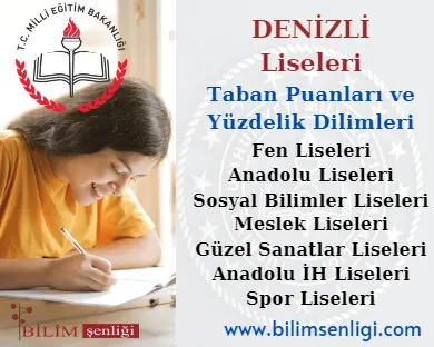 Denizli Liseleri Taban Puanları ve Yüzdelik Dilimleri