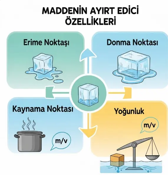 5.Sınıf Maddenin Hal Değişimi Maddenin Ayırt Edici Özellikleri