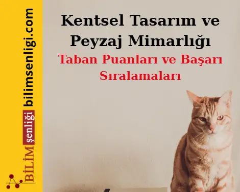 Kentsel Tasarım ve Peyzaj Mimarlığı Bölümü (Sayısal) Taban Puanları ve Sıralamaları (2025/2024) Kentsel Tasarım ve Peyzaj Mimarlığı Bölümü