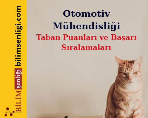 Otomotiv Mühendisliği Bölümü (Sayısal) Taban Puanları ve Sıralamaları (2025/2024) Otomotiv Mühendisliği Bölümü